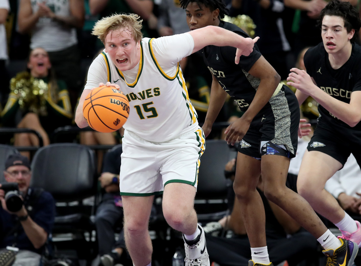 San Ramon Valley's Most Valuable Player Seamus Deely in the state championship game versus St. John Bosco. 